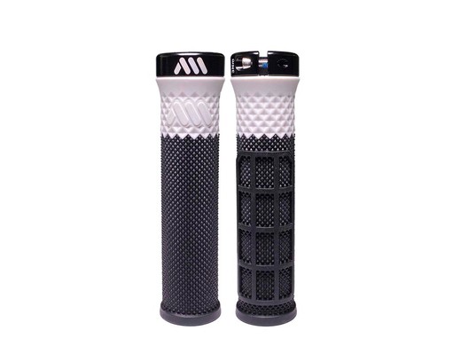 Puños para Bici AMS Cero Grips - Negros/Blancos: Comodidad y Elegancia para tu Bicicleta