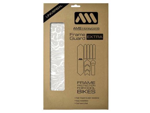 Protector de Cuadro para Bicicleta AMS Frame Guard Extra - Tornado White