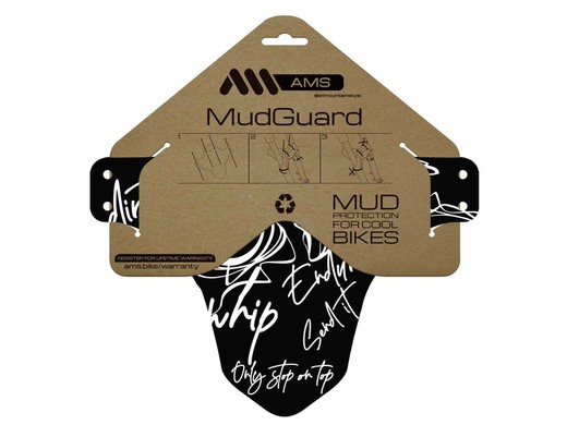 Guardabarros AMS Mud Guard - Signature White: Elegancia y Protección para Cada Ruta