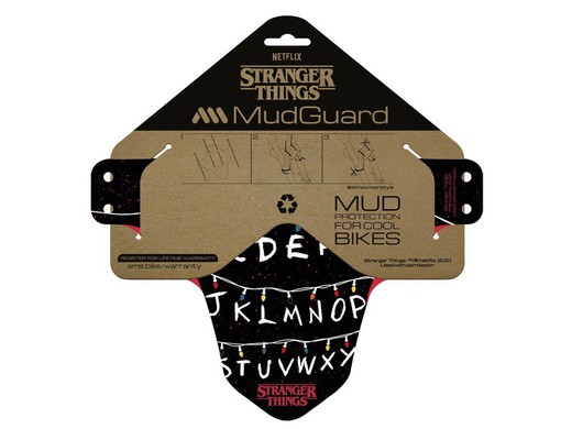 Guardabarros AMS Mud Guard - Stranger Things Lights: Protección con Estilo Retro y Misterioso