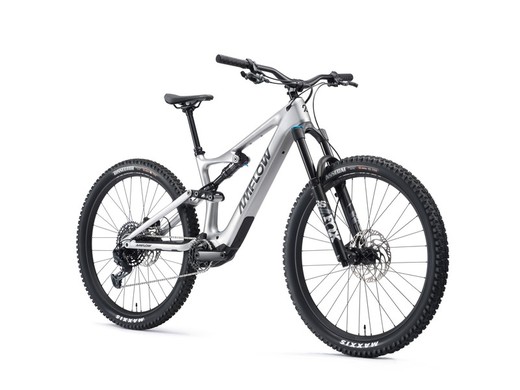 Bicicleta Amflow PL Carbon (800 Wh): Potencia y Ligereza para Rutas Extremas.Color Plata satinada