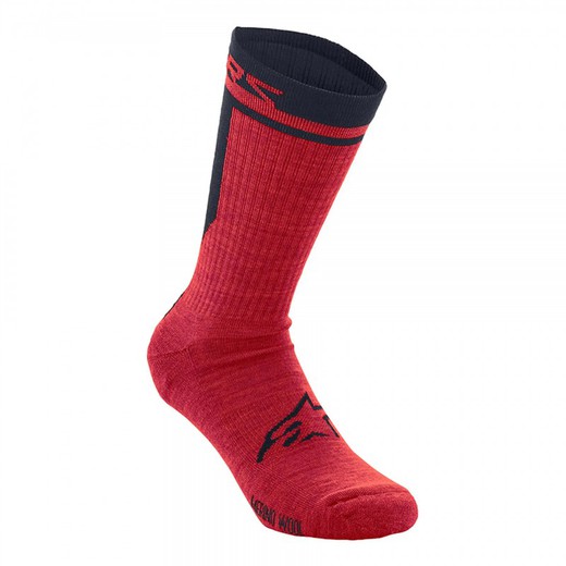 Calcetín Alpinestars Merino 24 Rojo/Negro