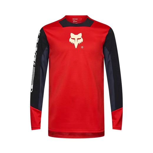 Camiseta Fox Defend Elevated – Resistencia y Estilo para el MTB Rojo fluorescente