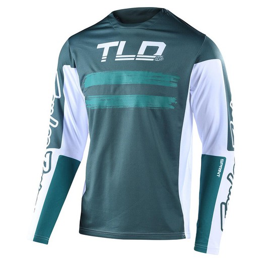 Camiseta Troy Lee Sprint Jersey Verde/Blanco