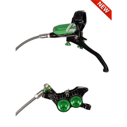 Freno Hope Freno Tech 4  V4 Trasero Negro/Verde Compatible E-Bike