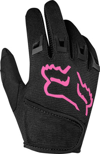 Guantes Fox Infantil Dirtpaw Color Negros - Rosa