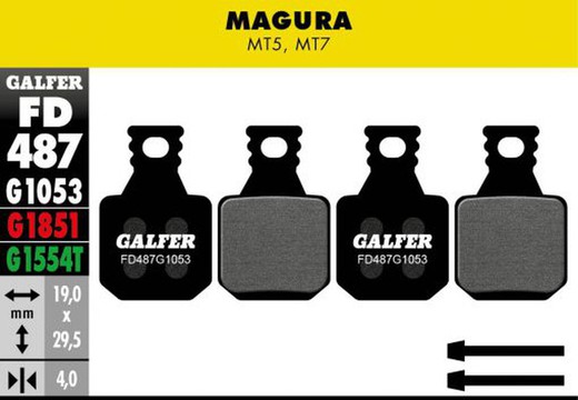 Pastillas De Freno Galfer Standard Magura Mt5 - Mt7 (Incluye Tornillos)