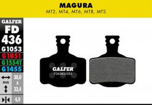 Pastillas De Freno Galfer Standard Magura Mts,Mt2,4,6,8