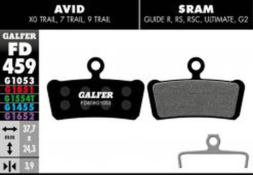 Pastillas De Freno Galfer Standard X0 Trail, 7 Trail, 9 Trail