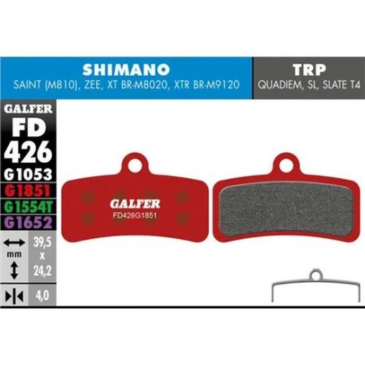 Pastillas De Freno Galfer Advance Shimano Saint-Zee