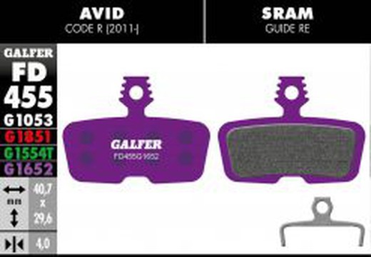 Pastillas De Freno Galfer E-Bike Avid Code R Guide Re 2011