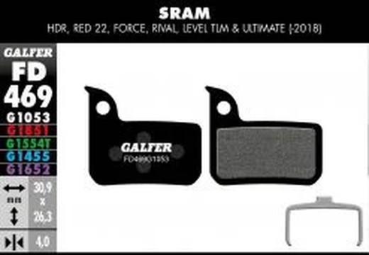 Pastillas De Freno Galfer Road SRAM RED 22 – Level TLM