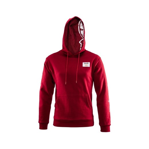 Sudadera Leatt con Capucha Core Ruby – Estilo Deportivo, Confort y Rendimiento para Mujeres Activas