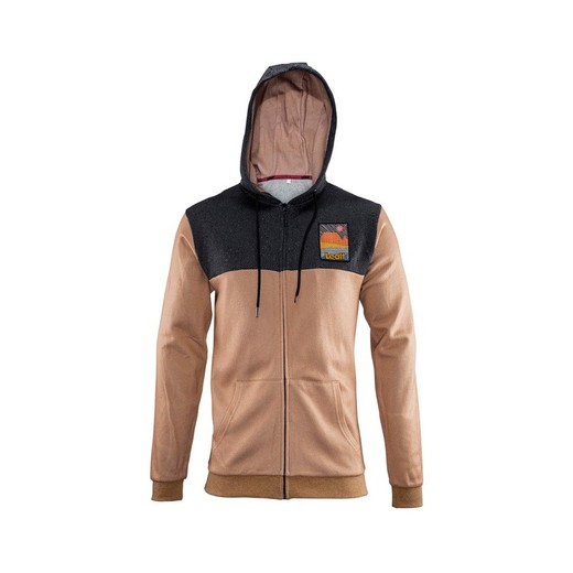 Sudadera Leatt con Capucha y Cremallera Premium Desert | Comodidad y Estilo para Deportistas