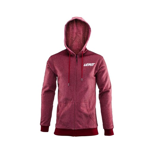 Sudadera Leatt con Capucha y Cremallera Premium Ruby | Comodidad, Estilo y Rendimiento