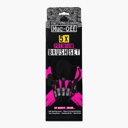 🔥 Kit 5 Cepillos Muc-Off Premium 🚴🧽 | Limpieza Total: Gancho Cassette + Profundidad + Suave + Doble Cabezal + Componentes/Ruedas