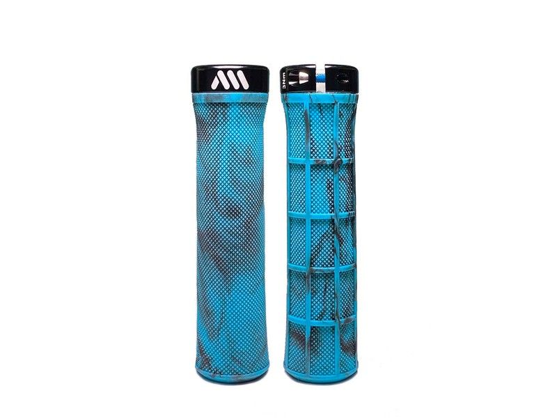 Puños Bici AMS Berm Grips - Azul Camo: Rendimiento y Estilo Moderno para tu Bicicleta