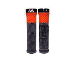Puños para Bici AMS Cero Grips - Negro/Rojo: Rendimiento y Estilo Deportivo para tu Bicicleta