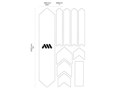 Protector de Cuadro para Bicicleta AMS Frame Guard Extra - Verde/Blanco