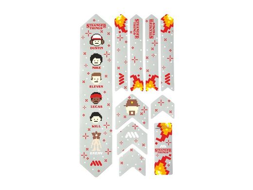 Protector de Cuadro para Bicicleta AMS Frame Guard Extra - Stranger Things 8bit Clear