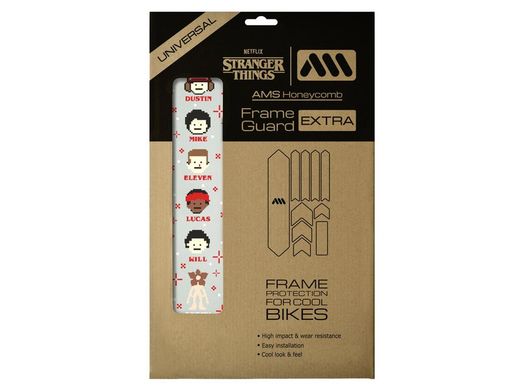 Protector de Cuadro para Bicicleta AMS Frame Guard Extra - Stranger Things 8bit Clear