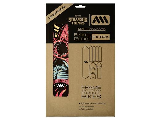 Protector de Cuadro para Bicicleta AMS Frame Guard Extra - Stranger Things Demogorgon Negro