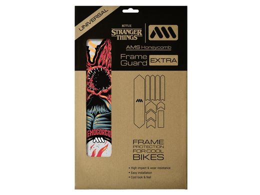 Protector de Cuadro para Bicicleta AMS Frame Guard Extra - Stranger Things Demogorgon Clear