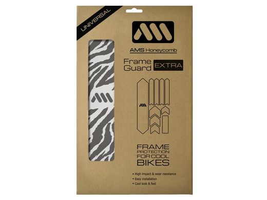 Protector de Cuadro para Bicicleta AMS Frame Guard Extra - Zebra White
