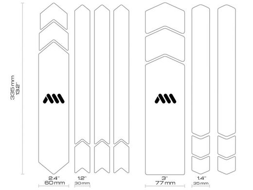 Protector de Cuadro para Bicicleta AMS Frame Guard Full - Clear/Camo