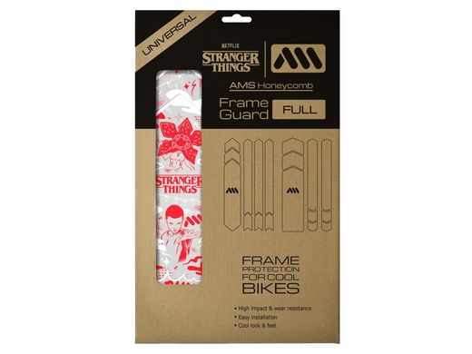 Protector de Cuadro para Bicicleta AMS Frame Guard Full - Stranger Things Upside Down Blanco