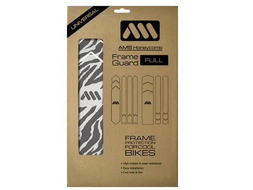 Protector de Cuadro para Bicicleta AMS Frame Guard Full - Zebra Gris
