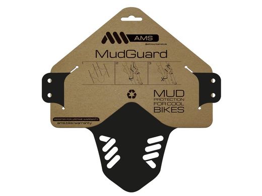 Guardabarros para Bicicleta AMS Mud Guard - Negro/Blanco