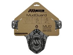 🚵‍♂️ Guardabarros AMS Mud Guard – Gris/Oso  🐻 Protección robusta con estilo salvaje
