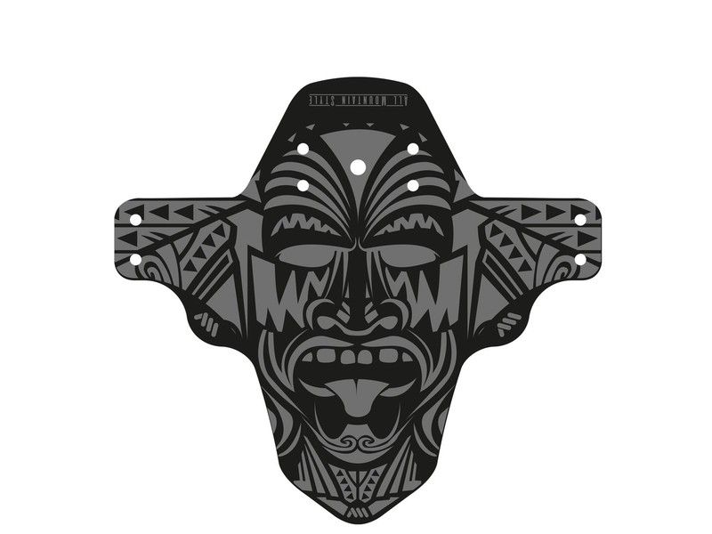 🚵‍♂️ Guardabarros AMS Mud Guard – Gris/Maorí  🌿 Protección y diseño étnico para tu bicicleta