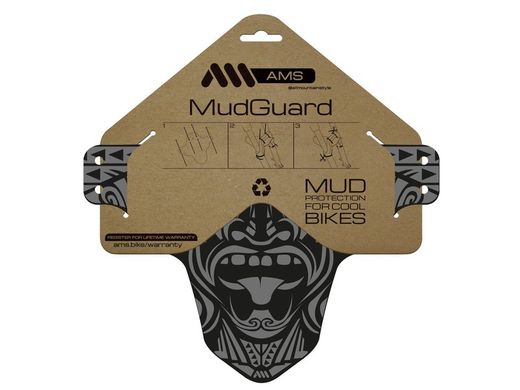 🚵‍♂️ Guardabarros AMS Mud Guard – Gris/Maorí  🌿 Protección y diseño étnico para tu bicicleta