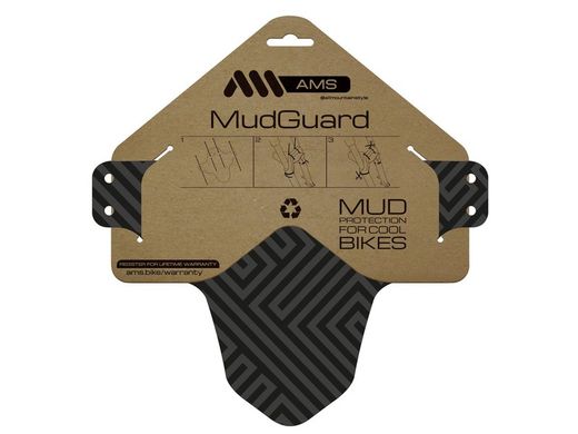 🚵‍♂️ Guardabarros AMS Mud Guard – Grey/Maze  🌀 Protección y estilo con un diseño enigmático