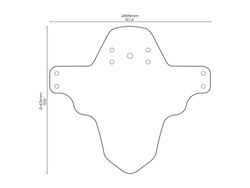 🚵‍♂️ Guardabarros AMS Mud Guard – Grey/Skull  💀 Protección con estilo rebelde para tu bicicleta