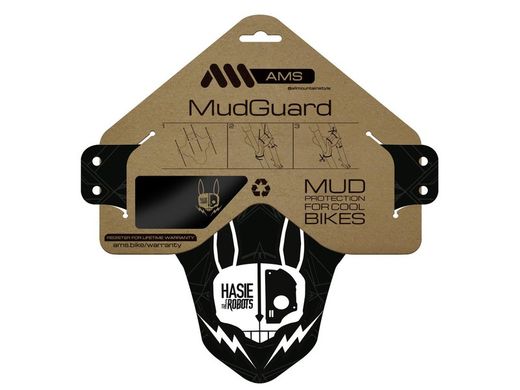 Guardabarros Bici Ams Mud Guard - Hasie & The Robots White