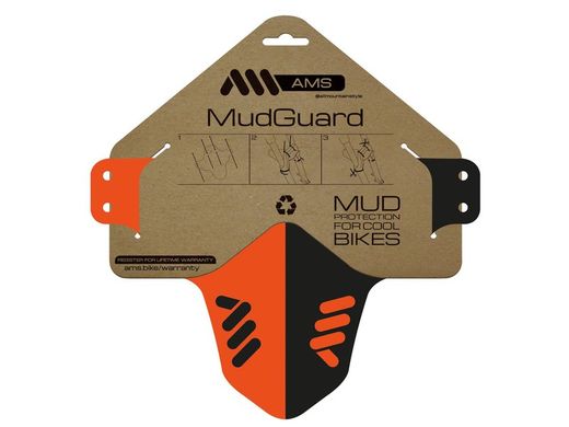 🚵‍♂️ Guardabarros AMS Mud Guard – Rojo/Negro  🔥 Protección y estilo para tu bicicleta