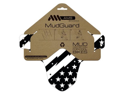 🚵‍♂️ Guardabarros AMS Mud Guard – Patriot White  🇺🇸 Protección y estilo con orgullo patriota