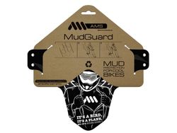 🚵‍♂️ Guardabarros AMS Mud Guard – Super Rider White  🦸‍♂️ Protección legendaria con estilo heroico