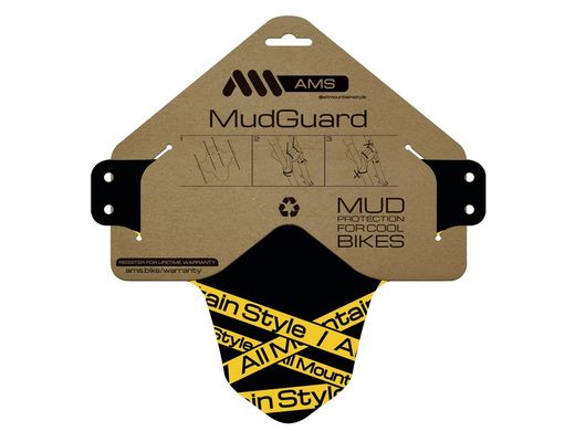 🚵‍♂️ Guardabarros AMS Mud Guard – Toxic/Amarillo  ☢️ Protección imbatible con un toque radioactivo