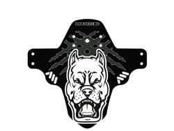 🚵‍♂️ Guardabarros AMS Mud Guard – White/Pitbull  🐾 Protección robusta con estilo intimidante