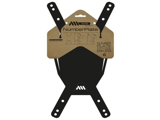 Matrícula Número para Bici AMS - Negro/Blanco: Personaliza tu Bicicleta con Estilo