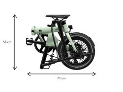 BICICLETA PLEGABLE MORNING EOVOLT 16″ Verde Salvia
