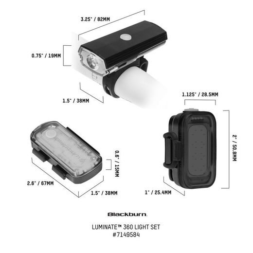 🚴‍♂️💡🔴 Pack de Luces Blackburn Luminate 360  – Iluminación Completa y Seguridad Total 🌙