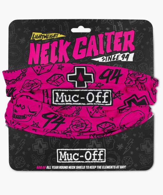 🎀 Braga Multifuncional Muc-Off Rosa Punk 🏁 | Cuello Transpirable Ultra Ligero 🚴‍♀️💨