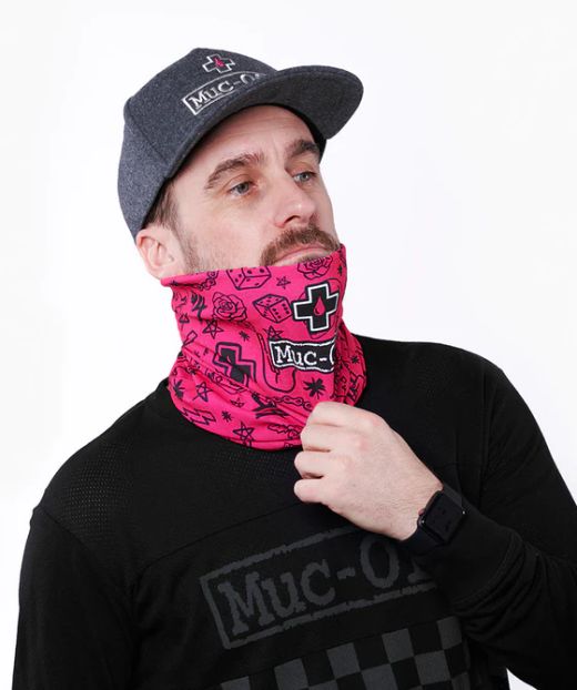 🧣🔥 Braga Multifuncional Muc-Off Rosa Punk 🏁 | Cuello Transpirable Ultra Ligero 🚴‍♀️💨
