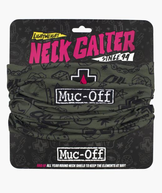 Braga Multifuncional Muc-Off Transpirable Verde Punk 💚🖤 | Protección Ligera y Estilo Rebelde 😎🚴‍♂️