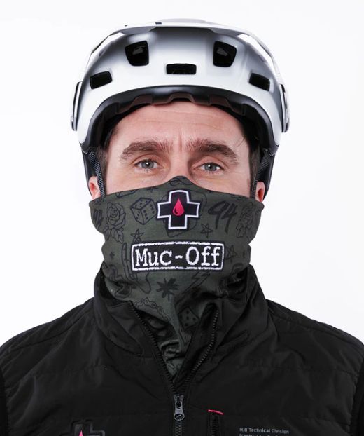 😎🔥 Braga Multifuncional Muc-Off Transpirable Verde Punk 💚🖤 | Protección Ligera y Estilo Rebelde 😎🚴‍♂️